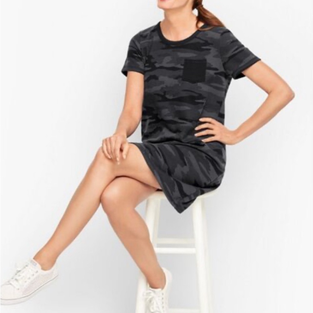 T by Talbots tee shirt dress - camo heavy cotton fabric size large